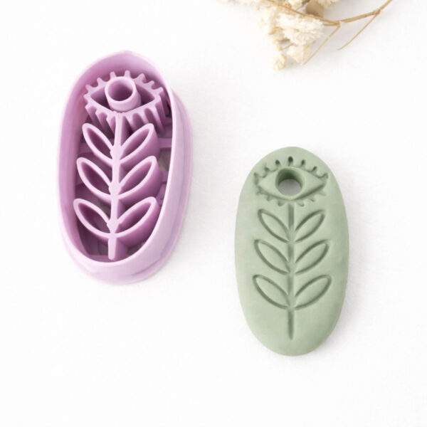 Polymer Clay Cutter Blatt mit Auge – Bild 3